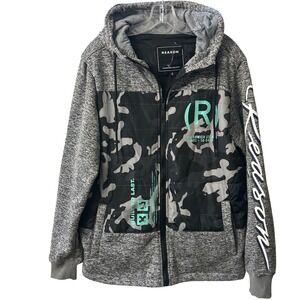 Reason Camo Puffer Hoodie Full Zip Jacket Greenwich St. Mens‎ Size S
